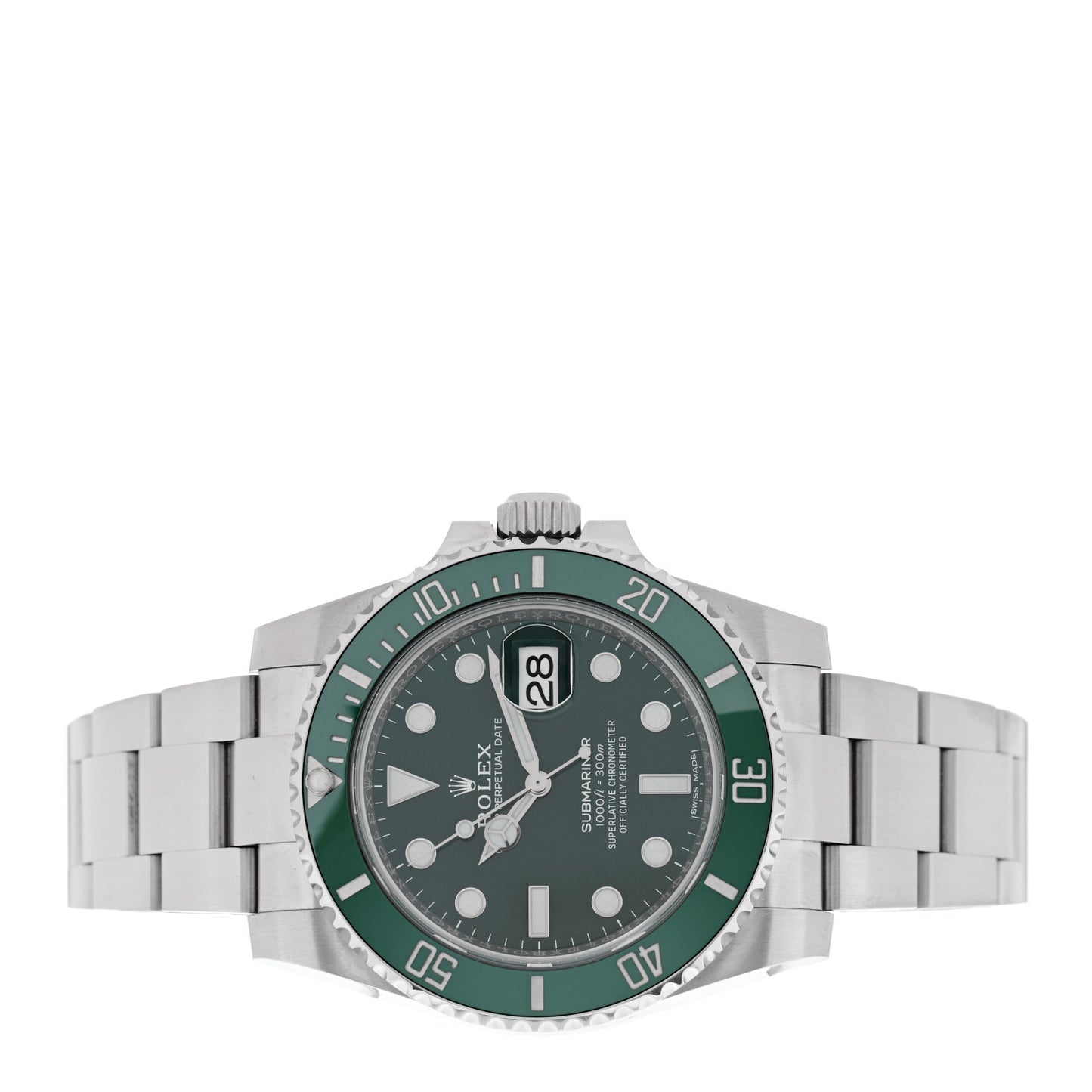 Stainless Steel 40mm Oyster Perpetual Submariner Date Hulk Watch Green 116610LV