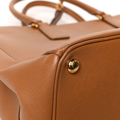 Prada Saffiano Lux Large Galleria Double Zip Tote Caramel 11 of 12