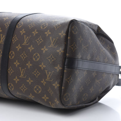 Louis Vuitton Monogram Macassar Keepall Bandouliere 45 9 of 10