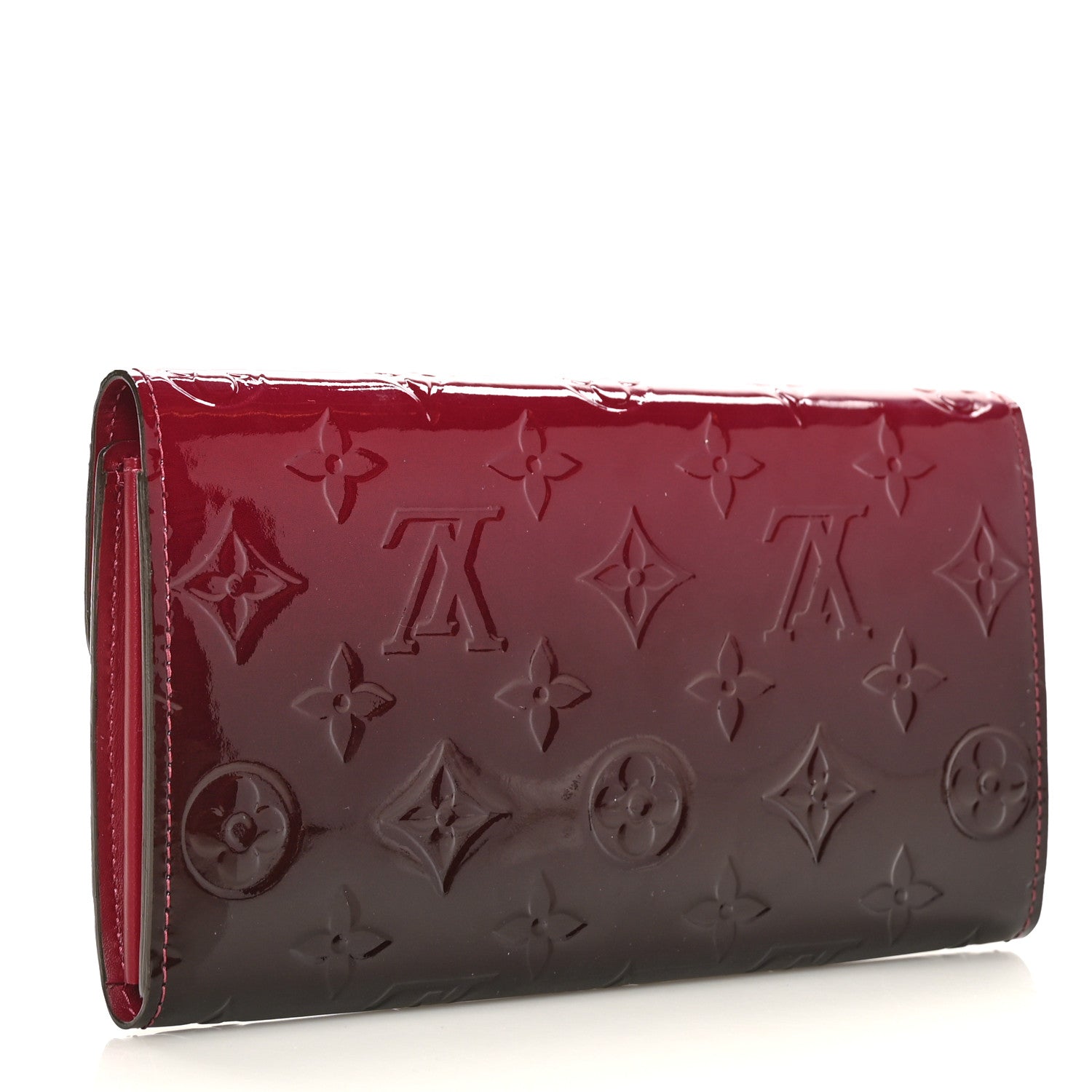 Louis Vuitton Vernis Sarah Wallet NM Magenta Ombre 3 of 7