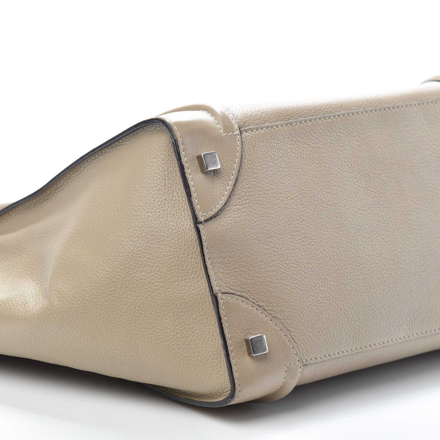 Celine Drummed Calfskin Mini Luggage Dune 8 of 9