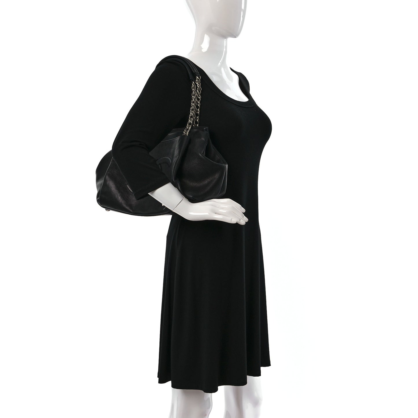 Caviar CC Tuck Medium Tote Black