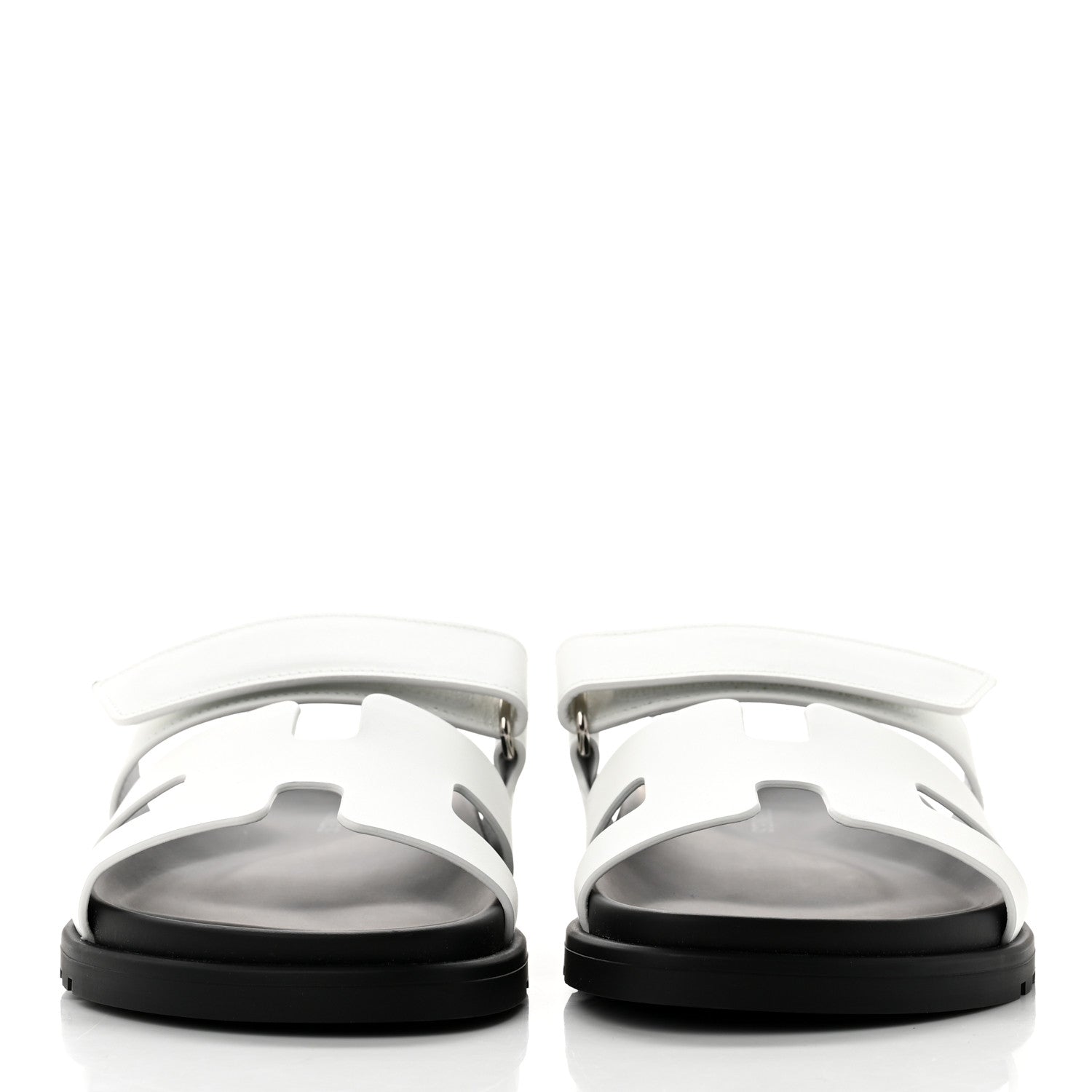 Hermes Calfskin Womens Chypre Sandals 35.5 White 2 of 8