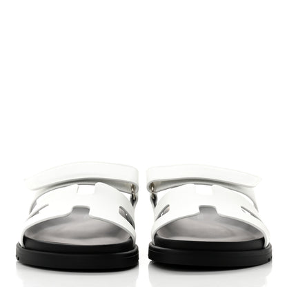 Hermes Calfskin Womens Chypre Sandals 35.5 White 2 of 8