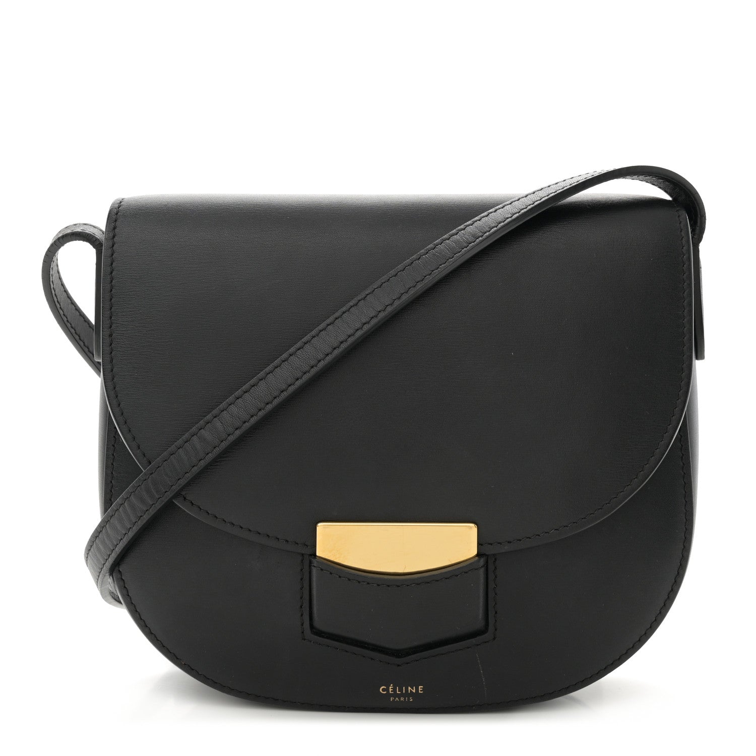 Celine Palmelato Calfskin Small Trotteur Black 1 of 14