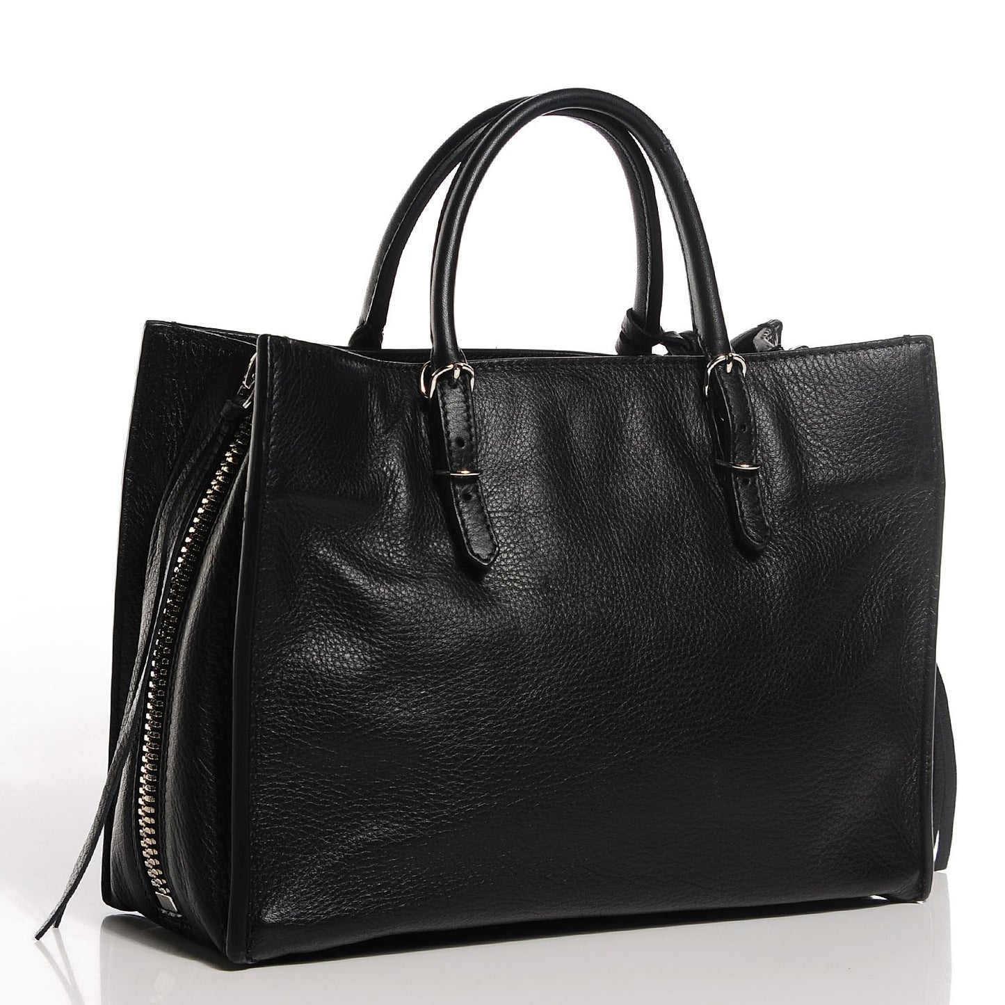 Calfskin Papier Mini A4 Tote Black