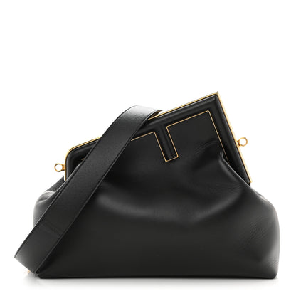 Fendi Shiny Nappa Medium Fendi First Black 1 of 9