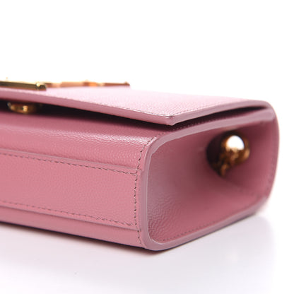 Saint Laurent Grain De Poudre Small Classic Monogram Kate Satchel Old Rose 8 of 9