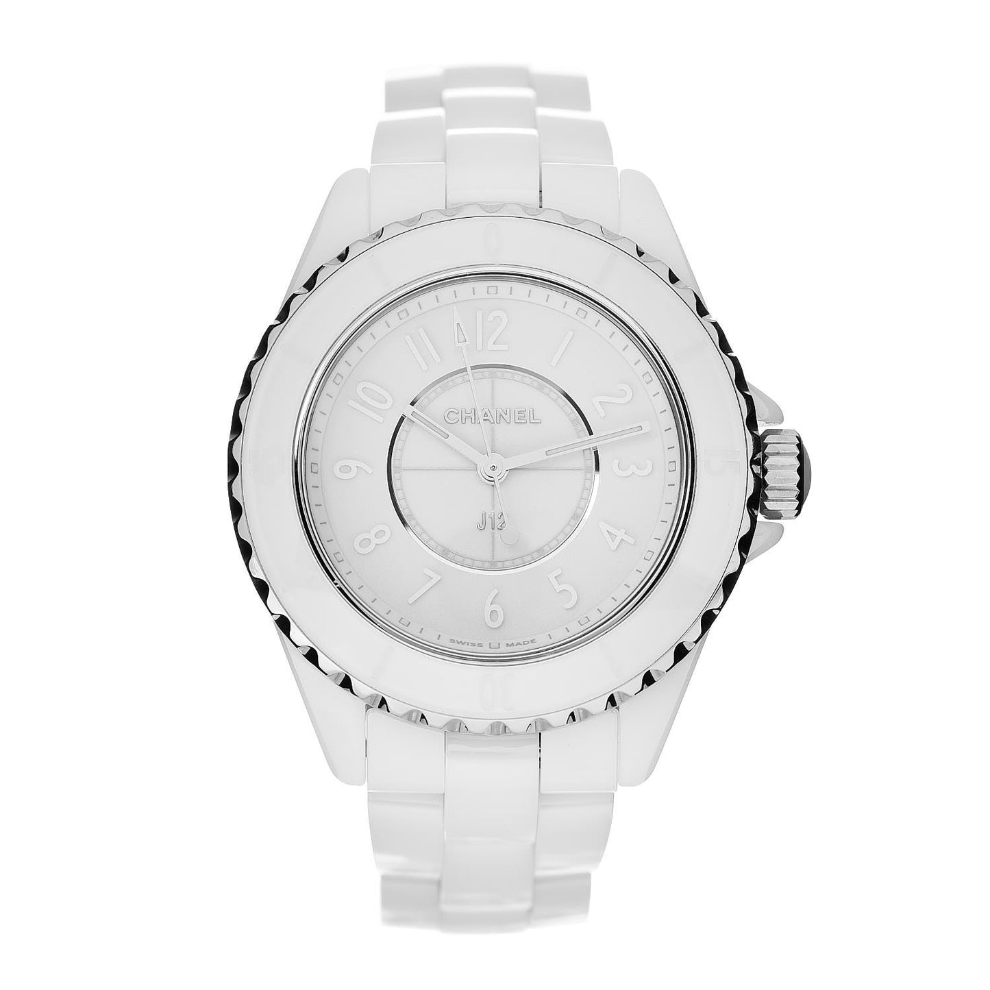 Stainless Steel Ceramic 33mm J12 Phantom Quartz Watch White