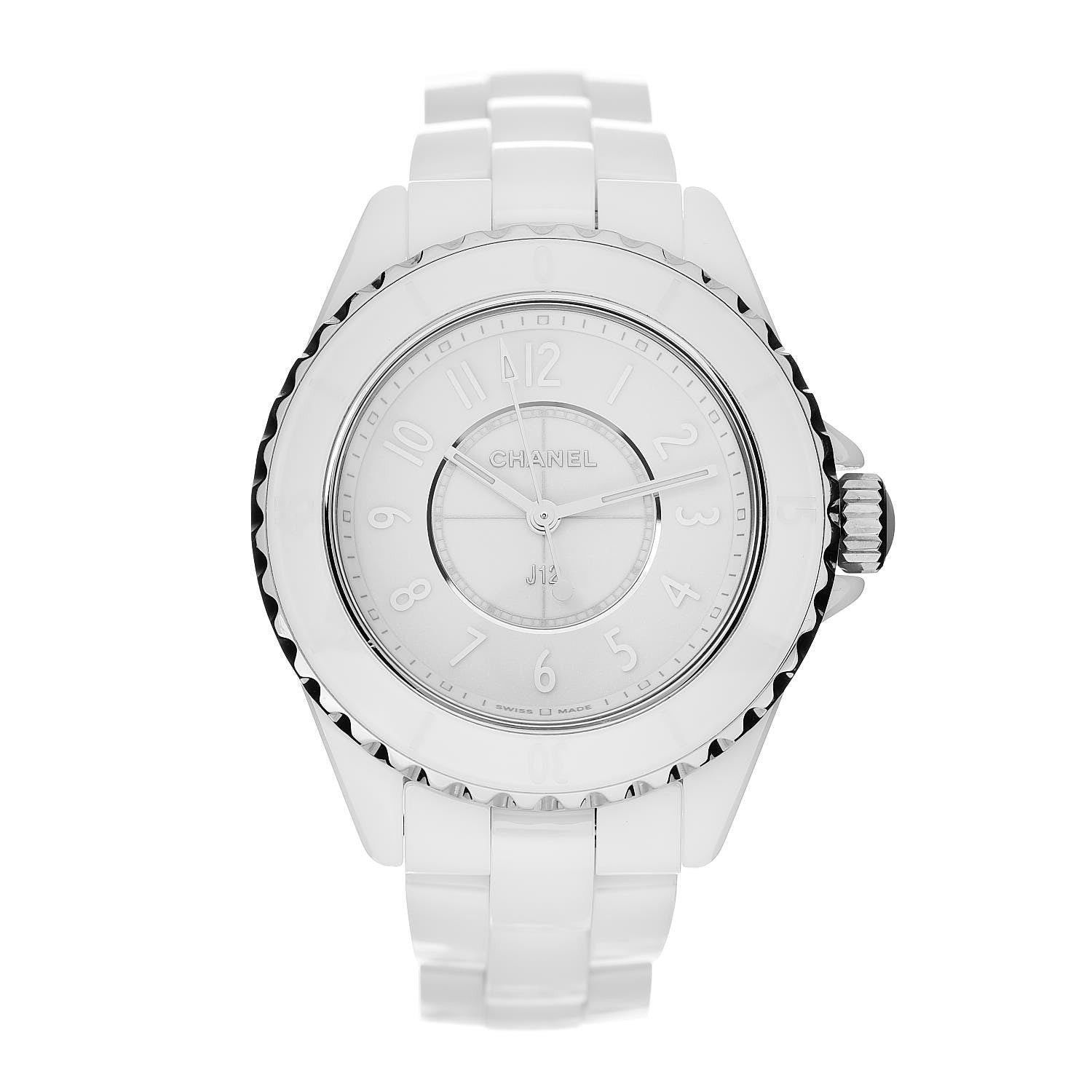 Chanel Stainless Steel Ceramic 33mm J12 Phantom Quartz Watch White 1 of 6