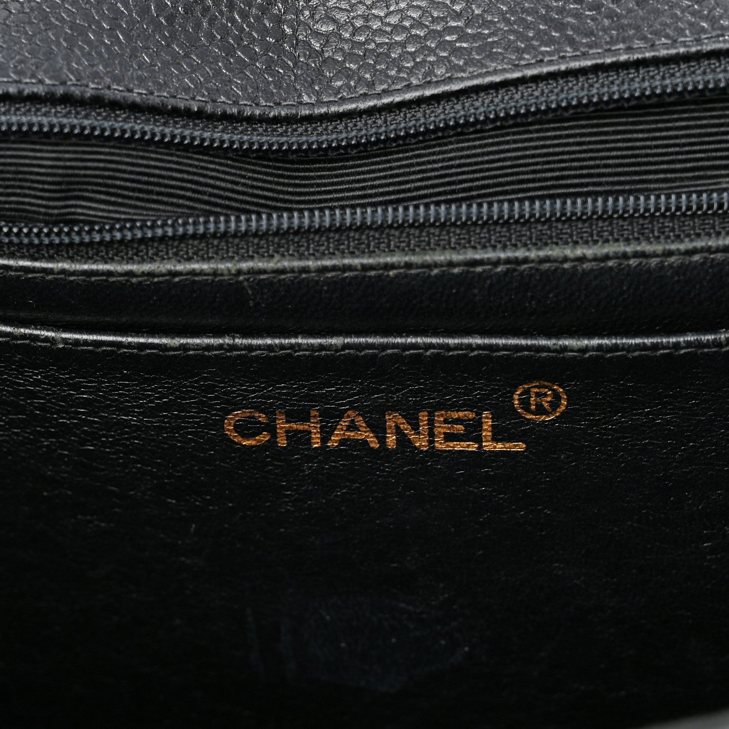 Chanel Caviar Chevron Quilted Jumbo Single Flap Black 6 of 11