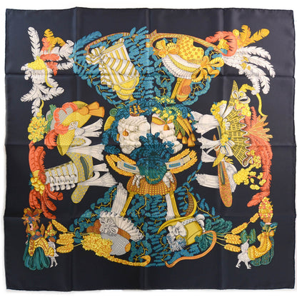 Hermes Silk Chapeau Scarf 90 Black 2 of 6