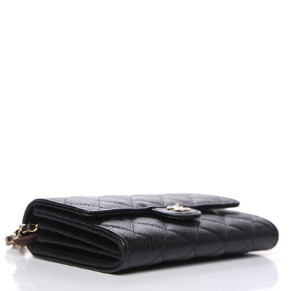 Chanel Caviar Quilted Classic Clutch With Chain Black 4 of 9