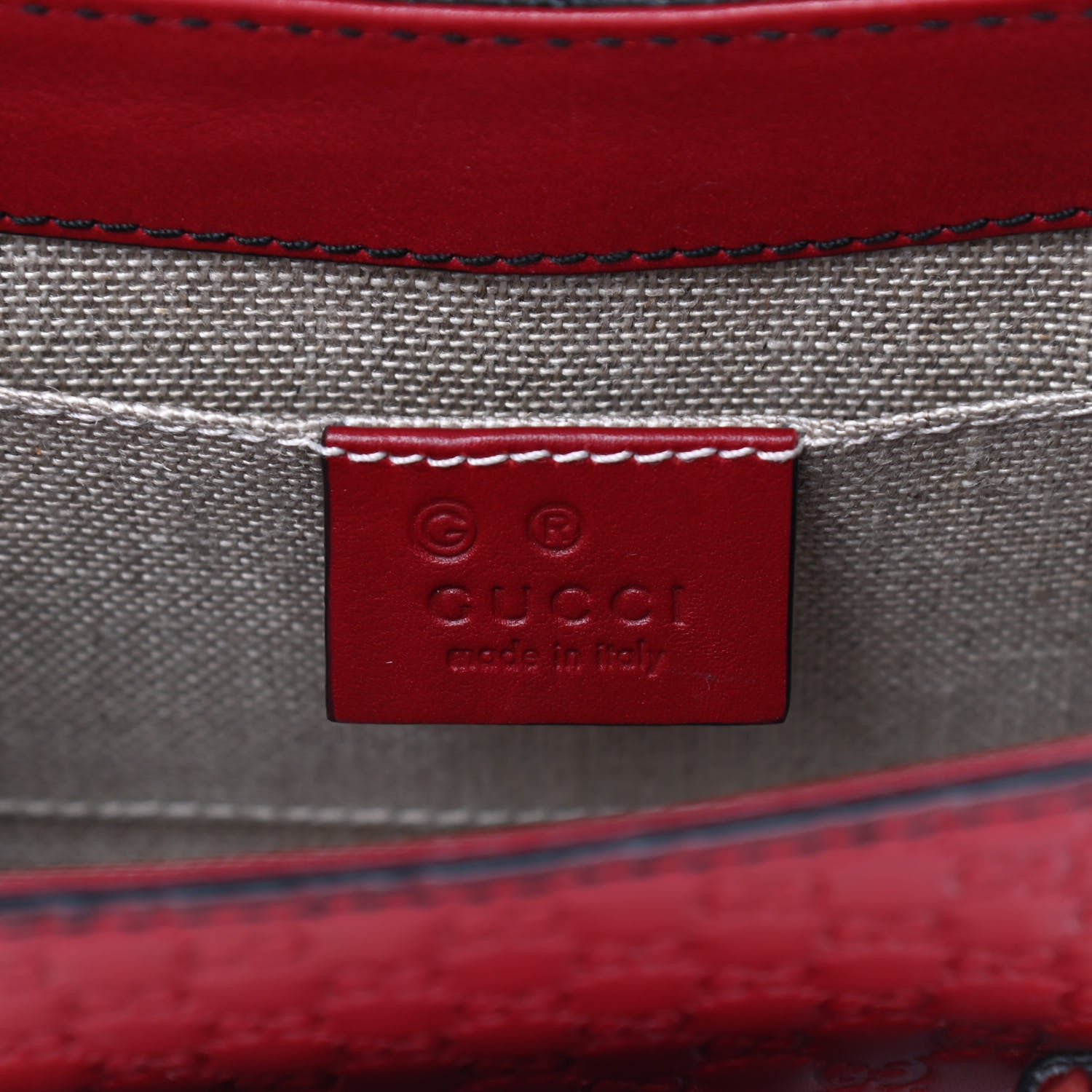 Gucci Soft Microguccissima Mini Emily Chain Shoulder Bag Rosso 7 of 10