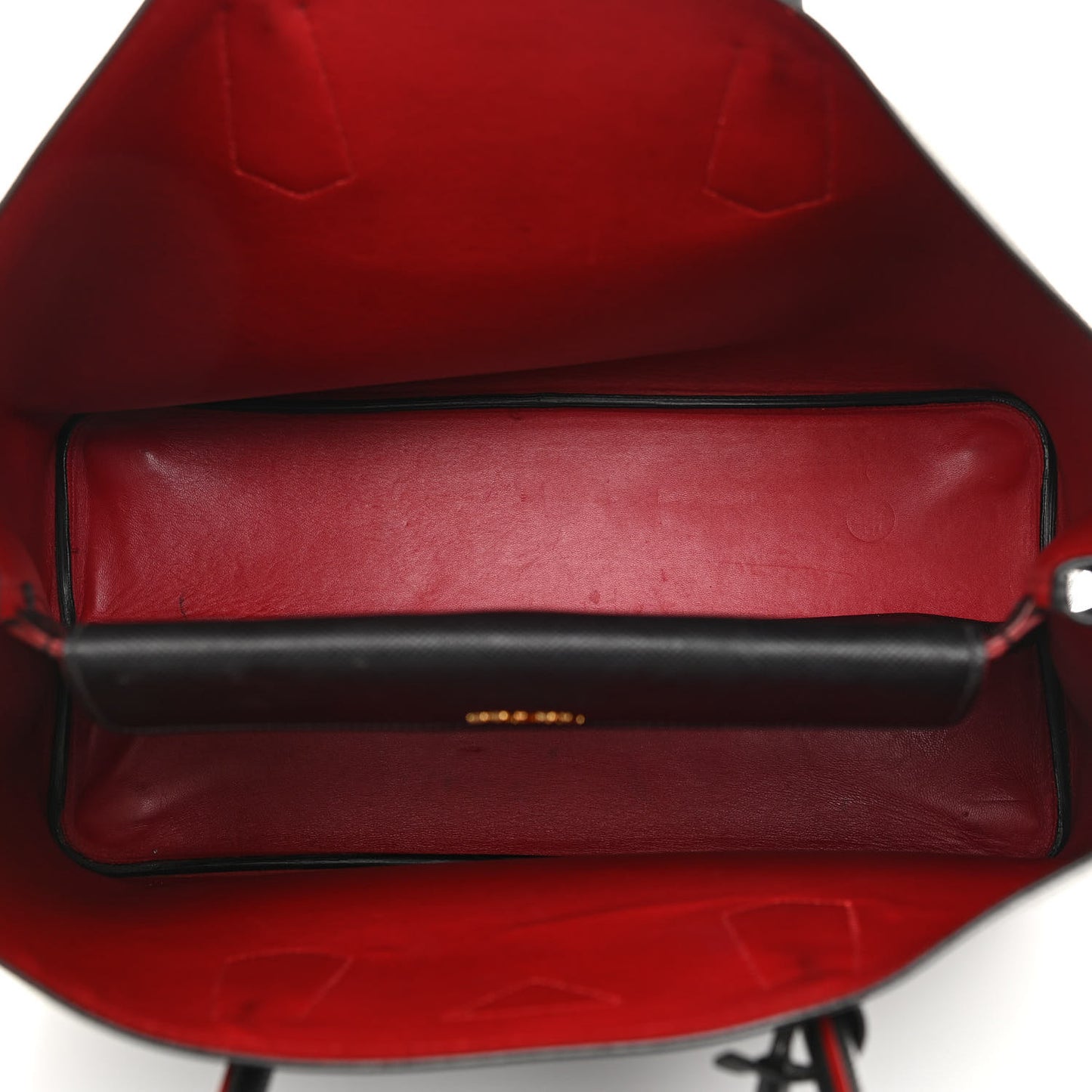 Saffiano Cuir Medium Double Bag Black Fuoco