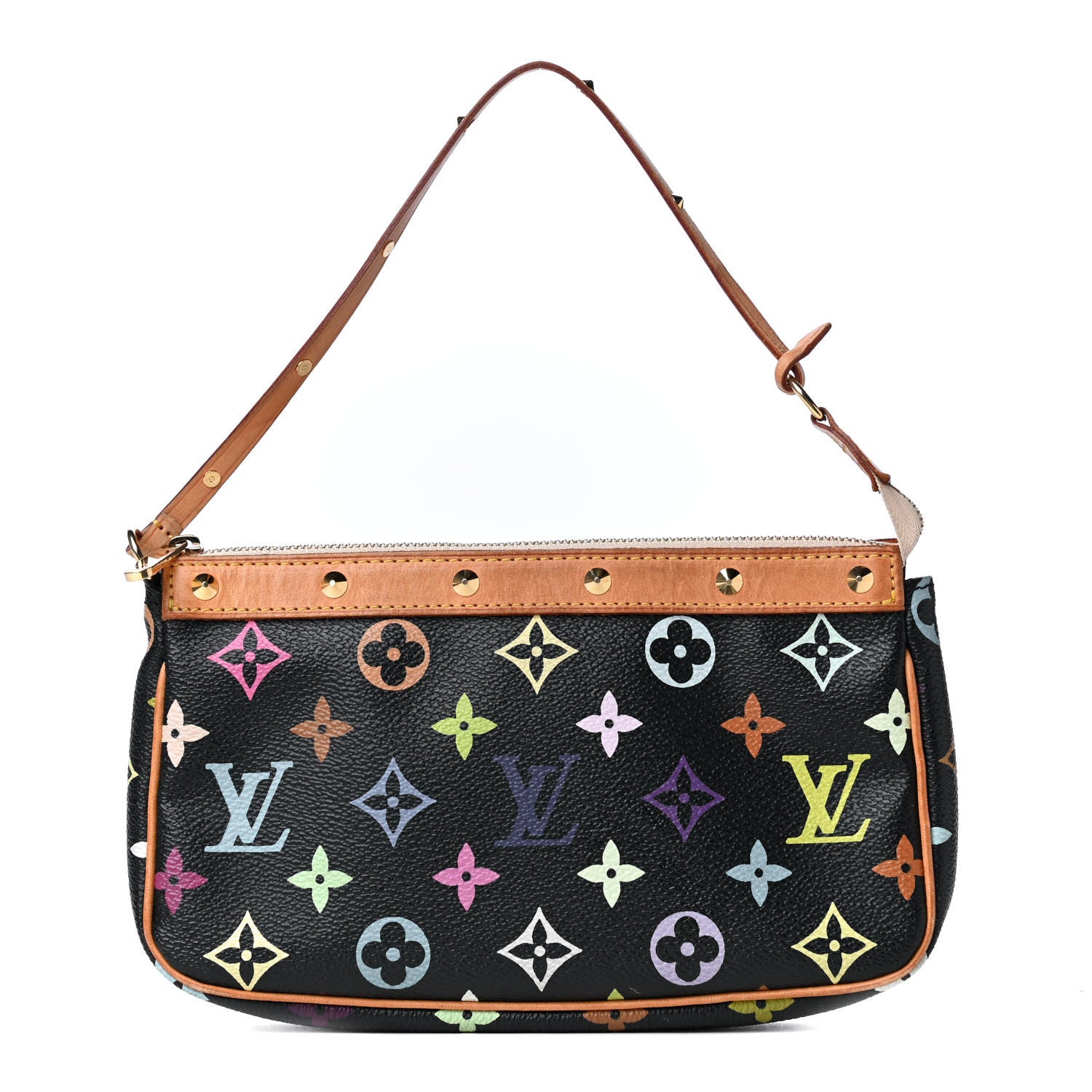 Louis Vuitton Monogram Multicolor Pochette Accessories Black 1 of 4