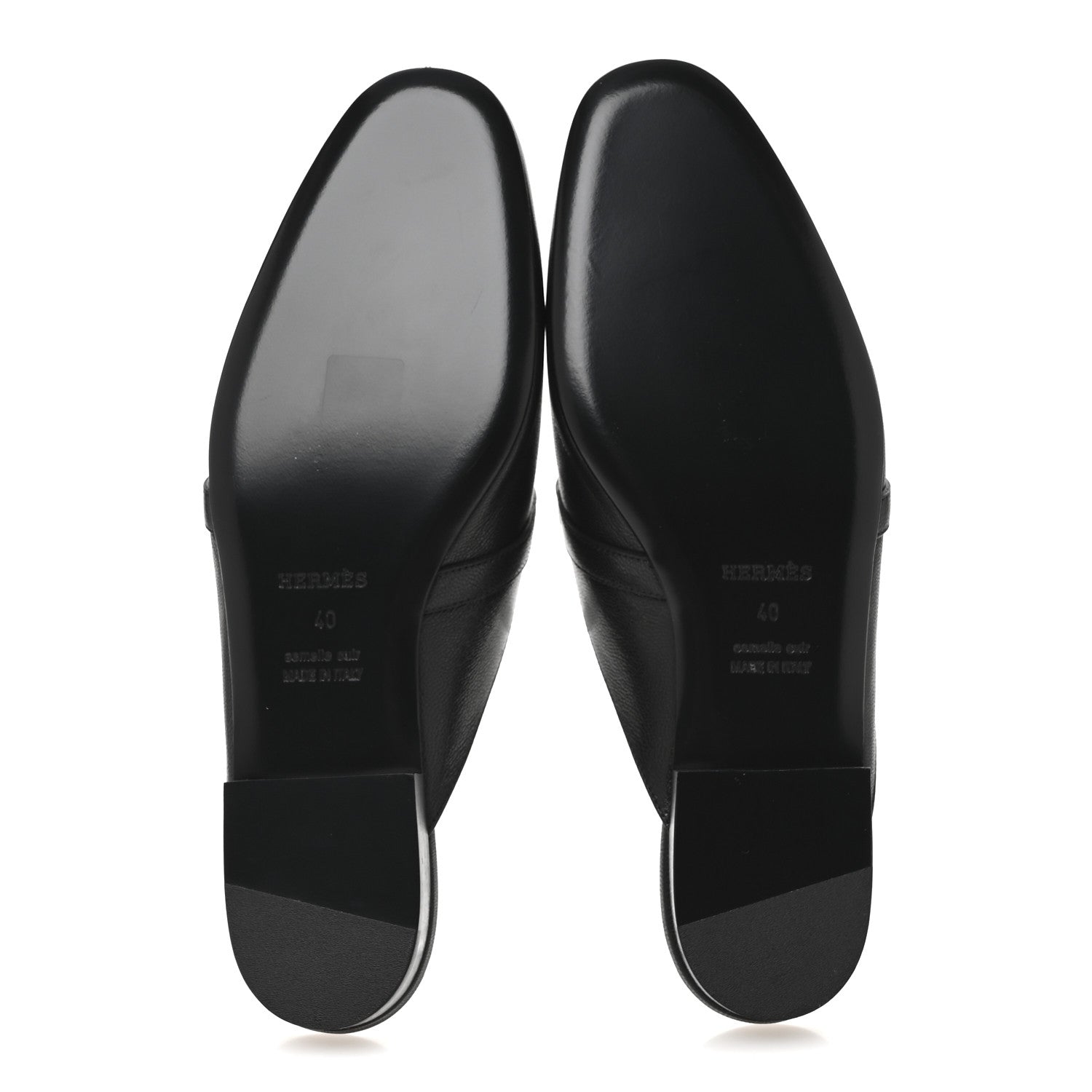 Hermes Goatskin Oz Mules 40 Black 6 of 11