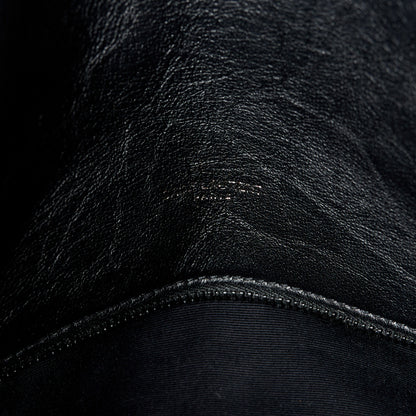 Saint Laurent Lambskin Quilted Monogram Monochrome Medium Loulou Puffer Chain Satchel Black 6 of 11