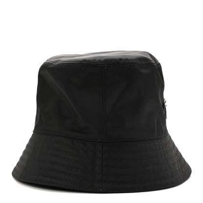 Prada Re-Nylon Metal Triangle Logo Womens Bucket Hat M Black 6 of 8