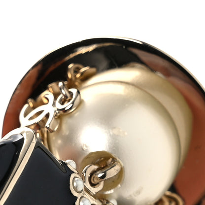 Chanel Metal Pearl Coco Mademoiselle Figurine Bag Charm Gold Black Gold Black 4 of 4