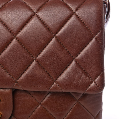 Chanel Lambskin Quilted Backpack Brown 18 of 20