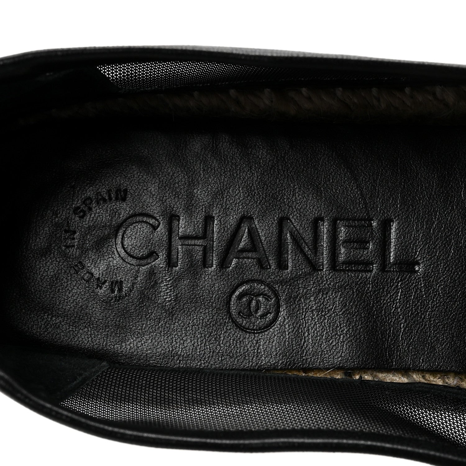Chanel Mesh Grosgrain CC Espadrilles 36 Black 8 of 8