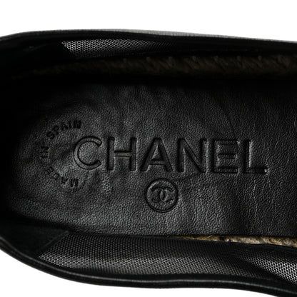 Chanel Mesh Grosgrain CC Espadrilles 36 Black 8 of 8