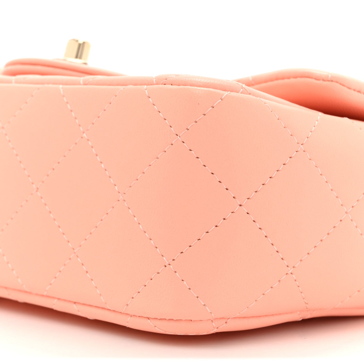 Chanel Lambskin Quilted Mini Rectangular Flap Light Orange 9 of 12