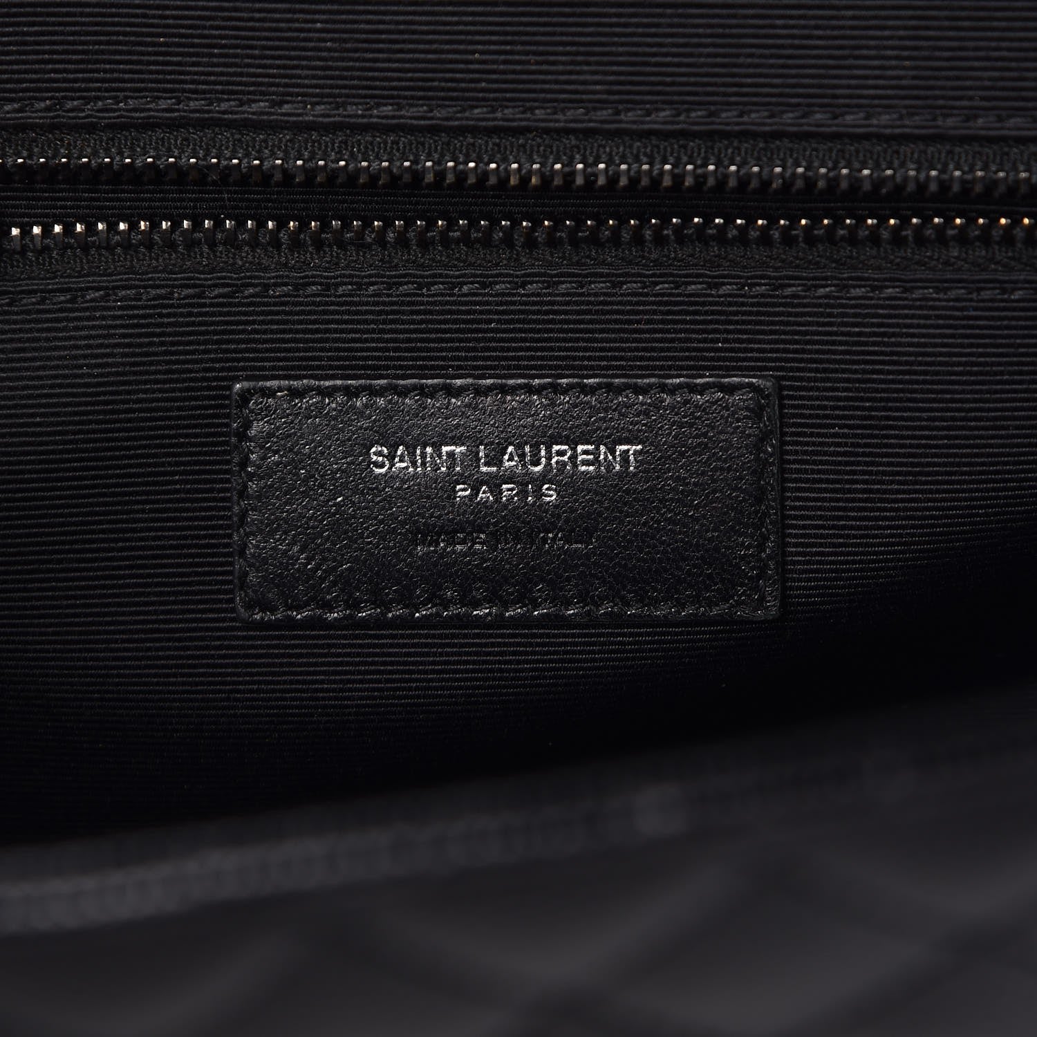 Saint Laurent Grain De Poudre Textured Mixed Matelasse Large Triquilt Monogram Monochrome Satchel Black 7 of 11