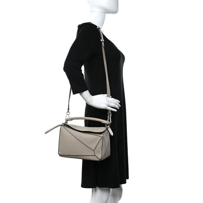 Loewe Calfskin Small Puzzle Bag Light Oat 2 of 9