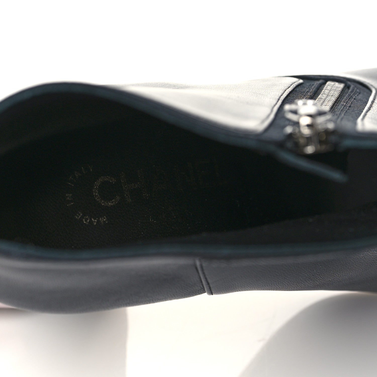 Chanel Lambskin Quilted CC Booties 39.5 Black 8 of 10