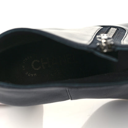 Chanel Lambskin Quilted CC Booties 39.5 Black 8 of 10