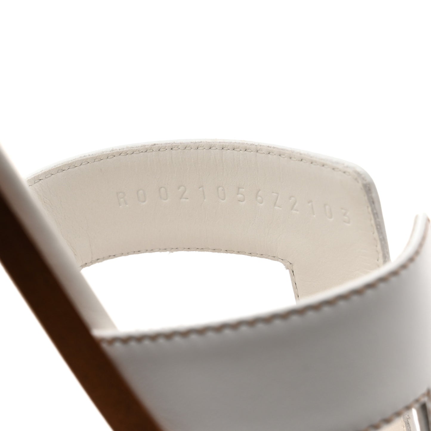 Box Calfskin Oran Sandals 37.5 White