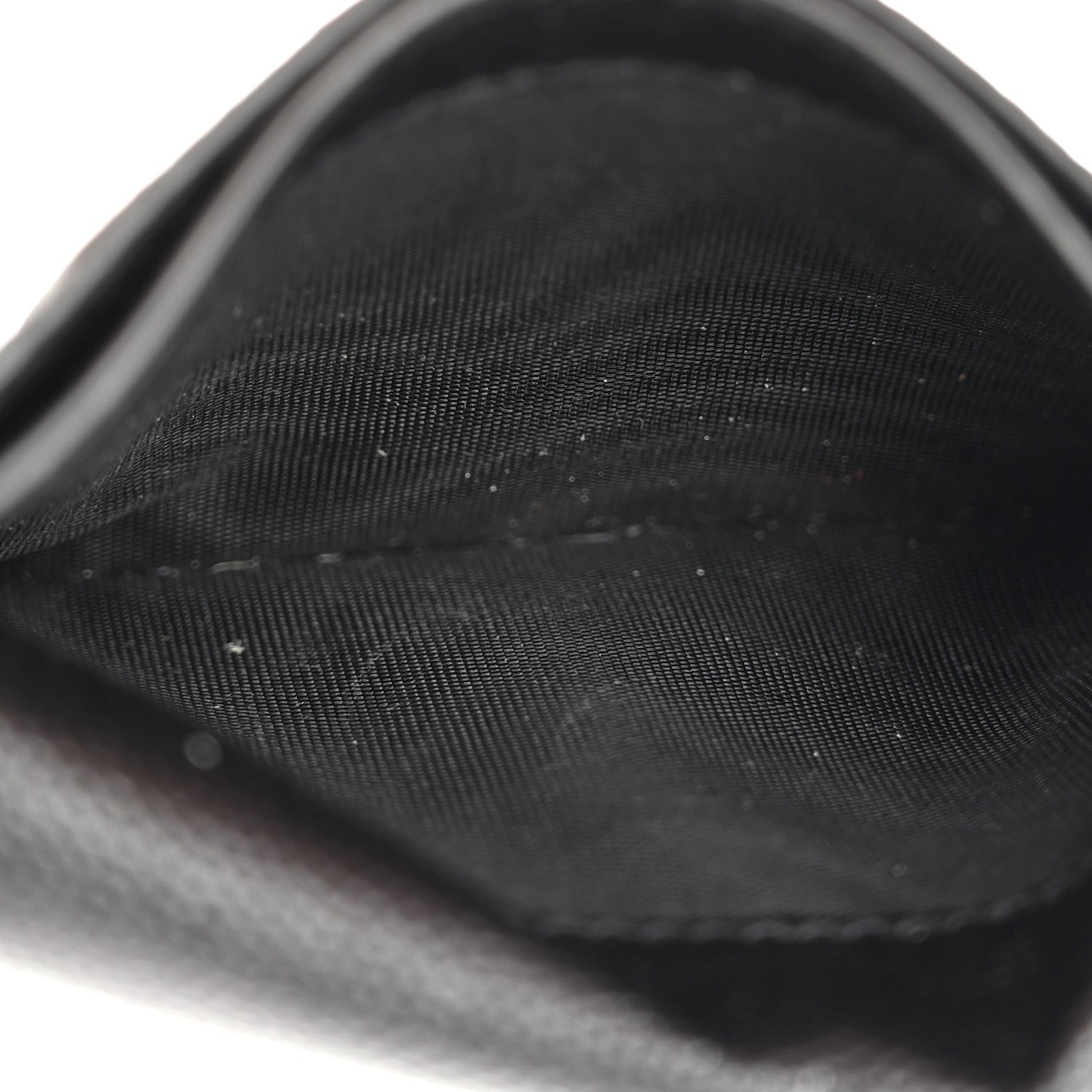 Saint Laurent Grain De Poudre Uptown Monogram Card Case Black 5 of 8