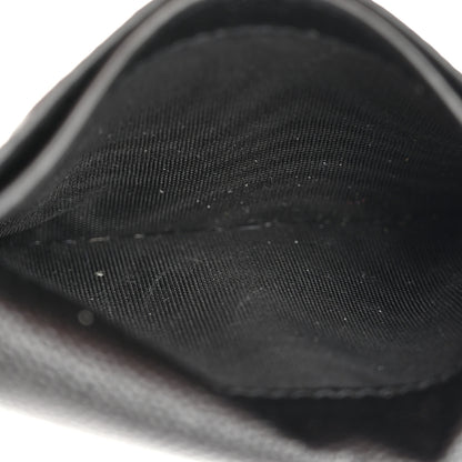 Saint Laurent Grain De Poudre Uptown Monogram Card Case Black 5 of 8