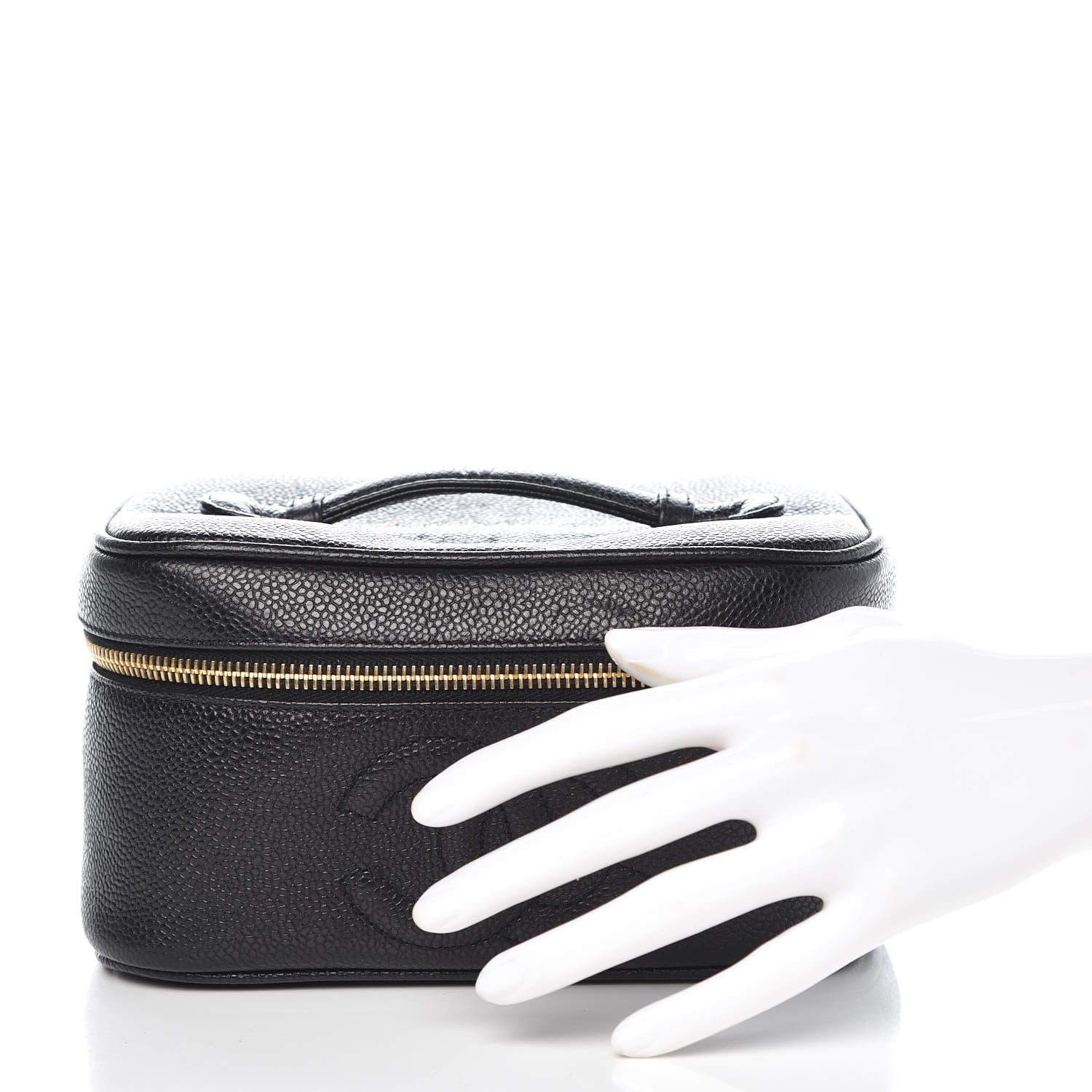 Chanel Caviar Vanity Cosmetic Case Black 2 of 7