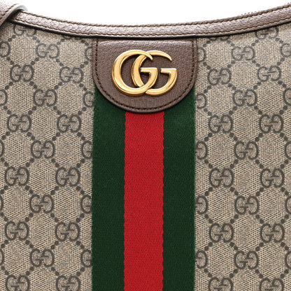 Gucci GG Supreme Monogram Web Small Ophidia Half Moon Hobo Brown 8 of 11