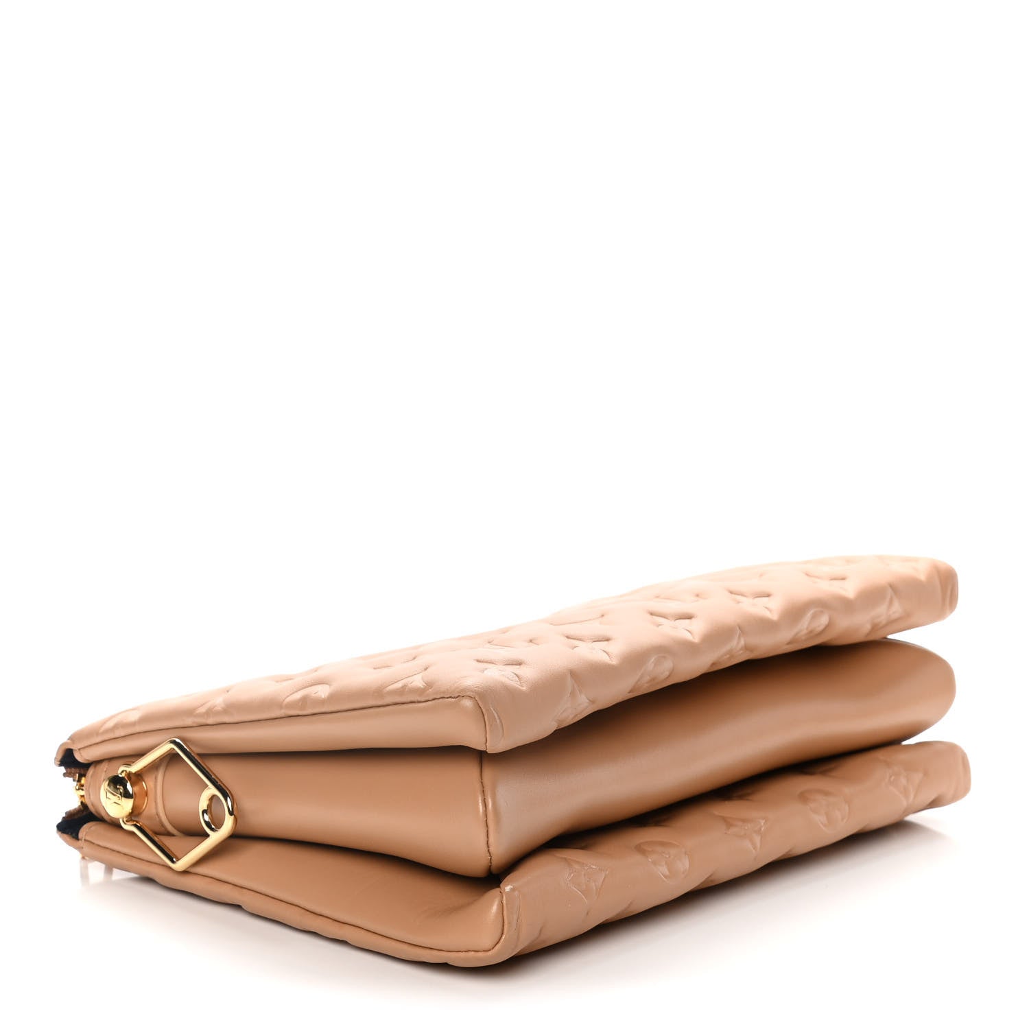 Louis Vuitton Lambskin Embossed Monogram Coussin PM Camel 6 of 10