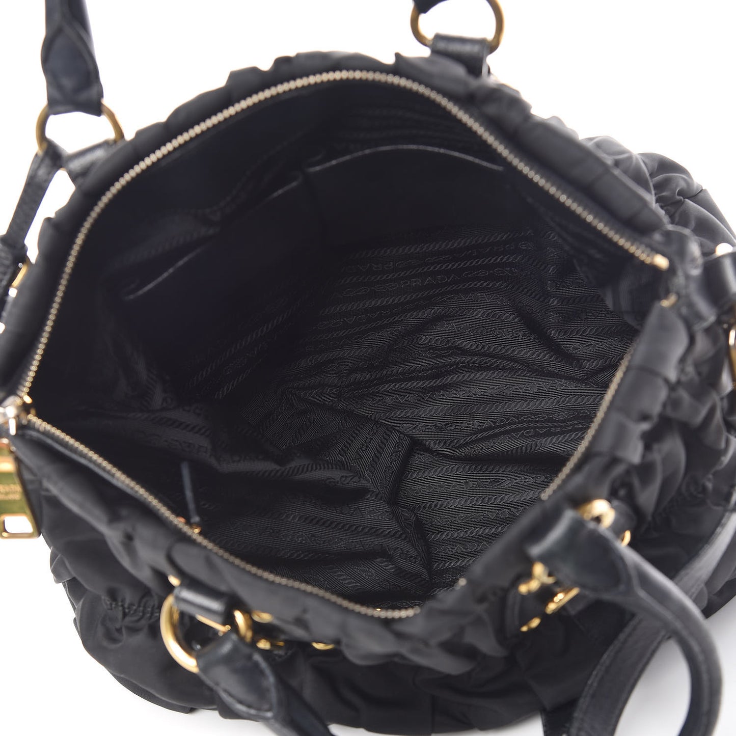 Tessuto Nylon Gaufre Tote Black