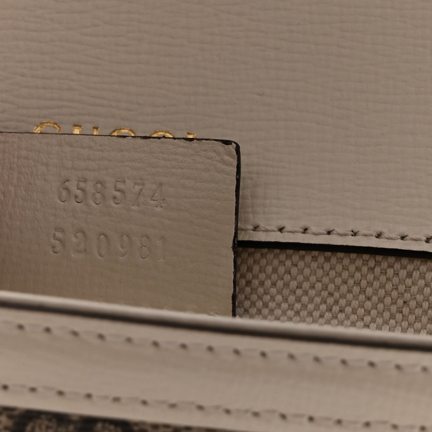 GG Supreme Monogram Web Mini Horsebit 1955 Shoulder Bag Beige Mystic White