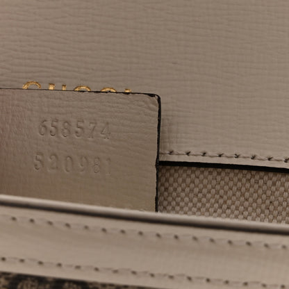 Gucci GG Supreme Monogram Web Mini Horsebit 1955 Shoulder Bag Beige Mystic White 7 of 14