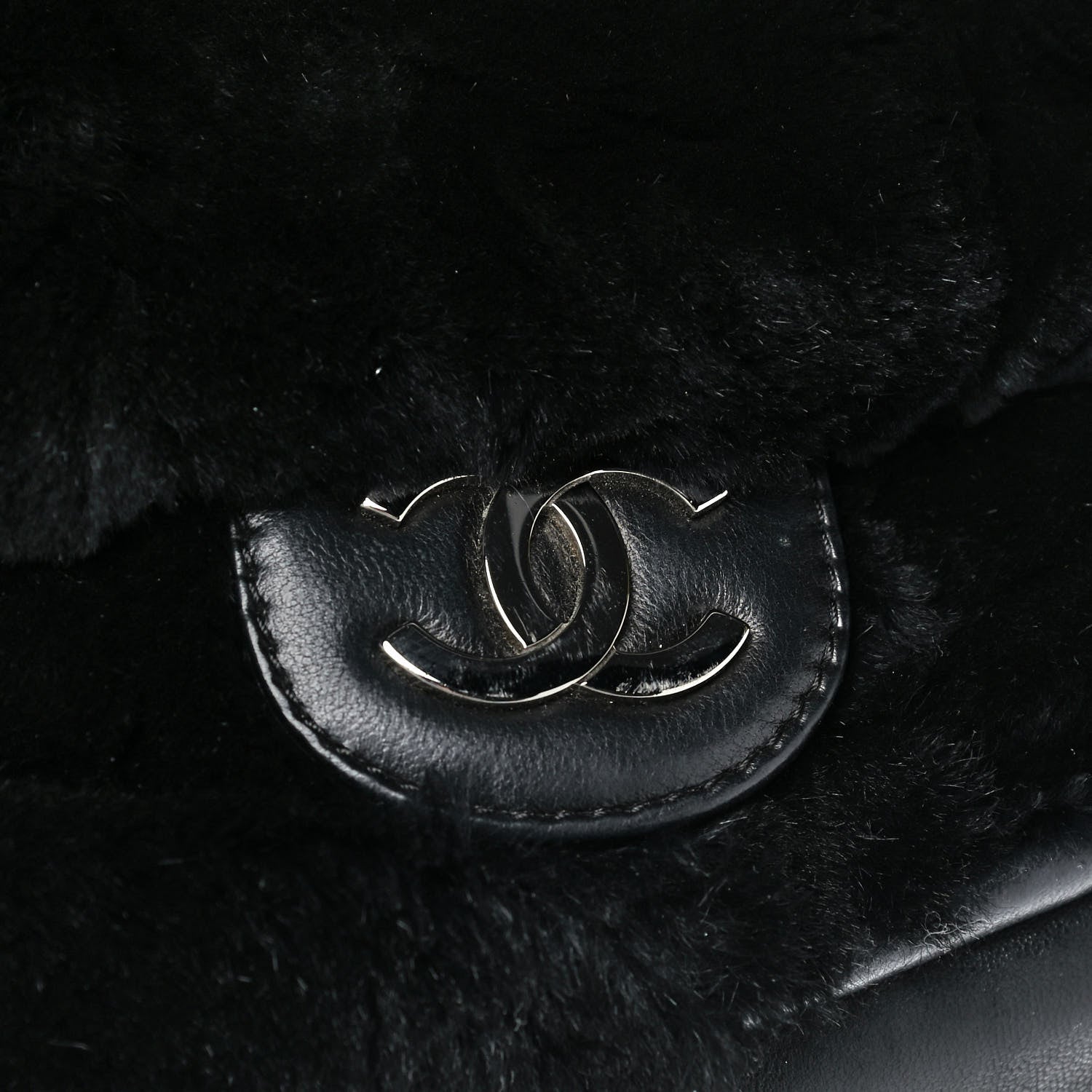 Chanel Rabbit Fur Flap Black 6 of 13
