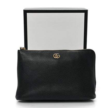 Gucci Calfskin GG Marmont Zip Pouch Black 8 of 8