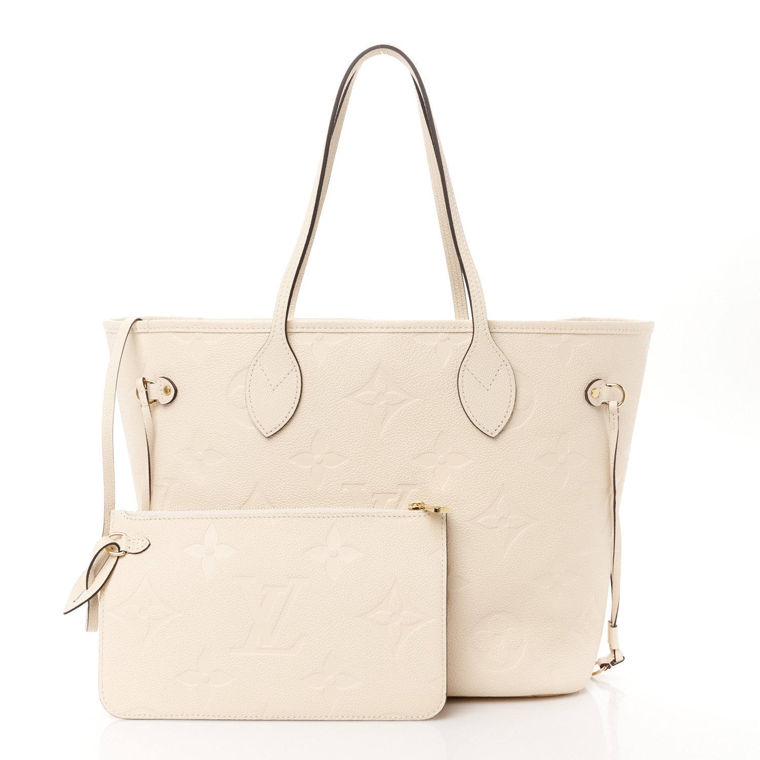 Louis Vuitton Empreinte Monogram Giant Neverfull MM Cream 3 of 11