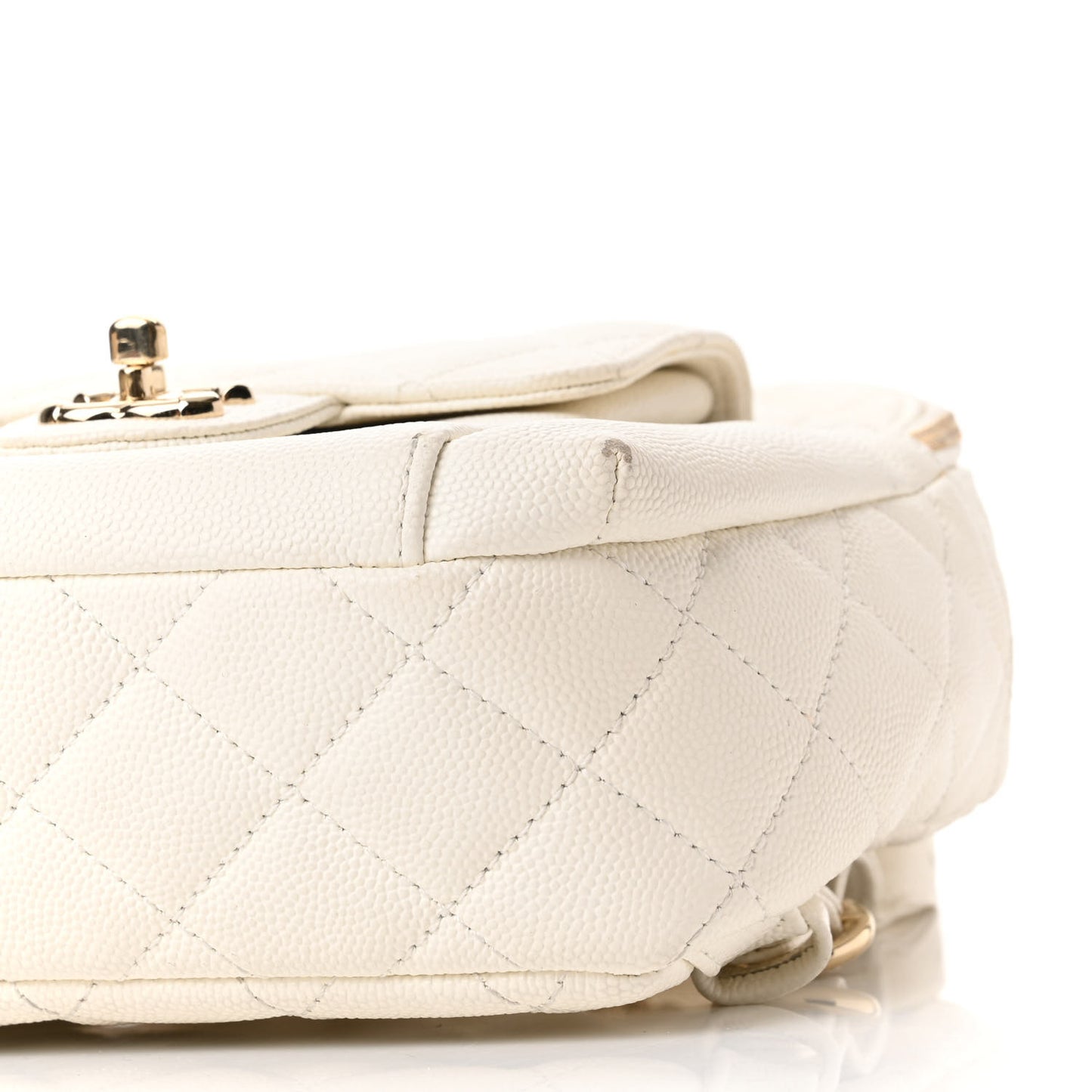Caviar Quilted Small CC Day Backpack White
