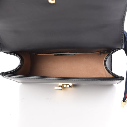 Gucci Calfskin Mini Sylvie Chain Shoulder Bag Black 5 of 11