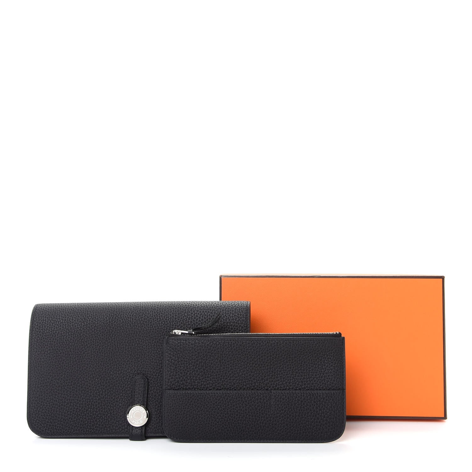 Hermes Togo Dogon Duo Wallet Black 9 of 9
