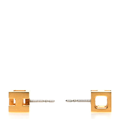 Hermes Gold Plated Cage d'H Earrings 3 of 4