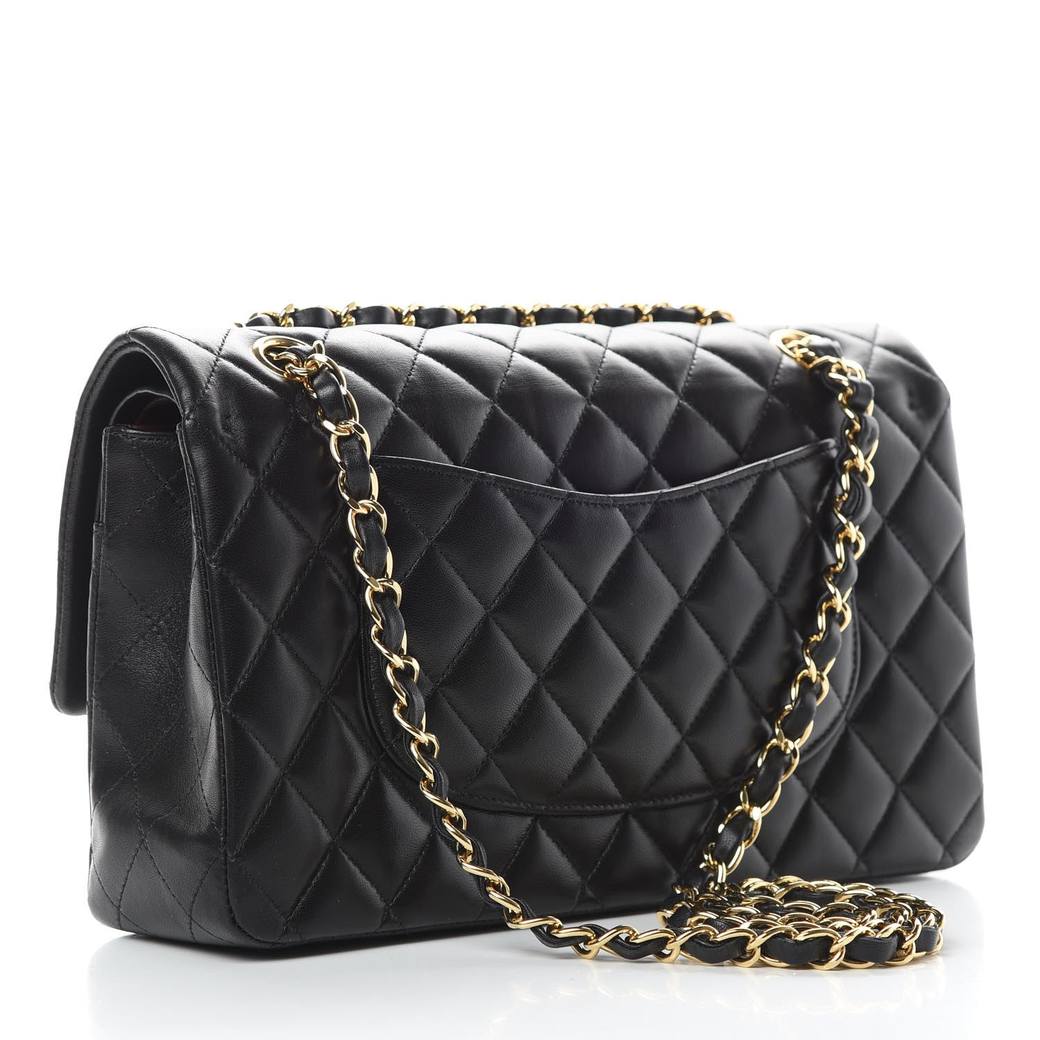 Chanel Lambskin Quilted Medium Double Flap Black 3 of 13
