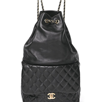 Chanel Lambskin Quilted Large In Seoul Backpack Black 8 of 12